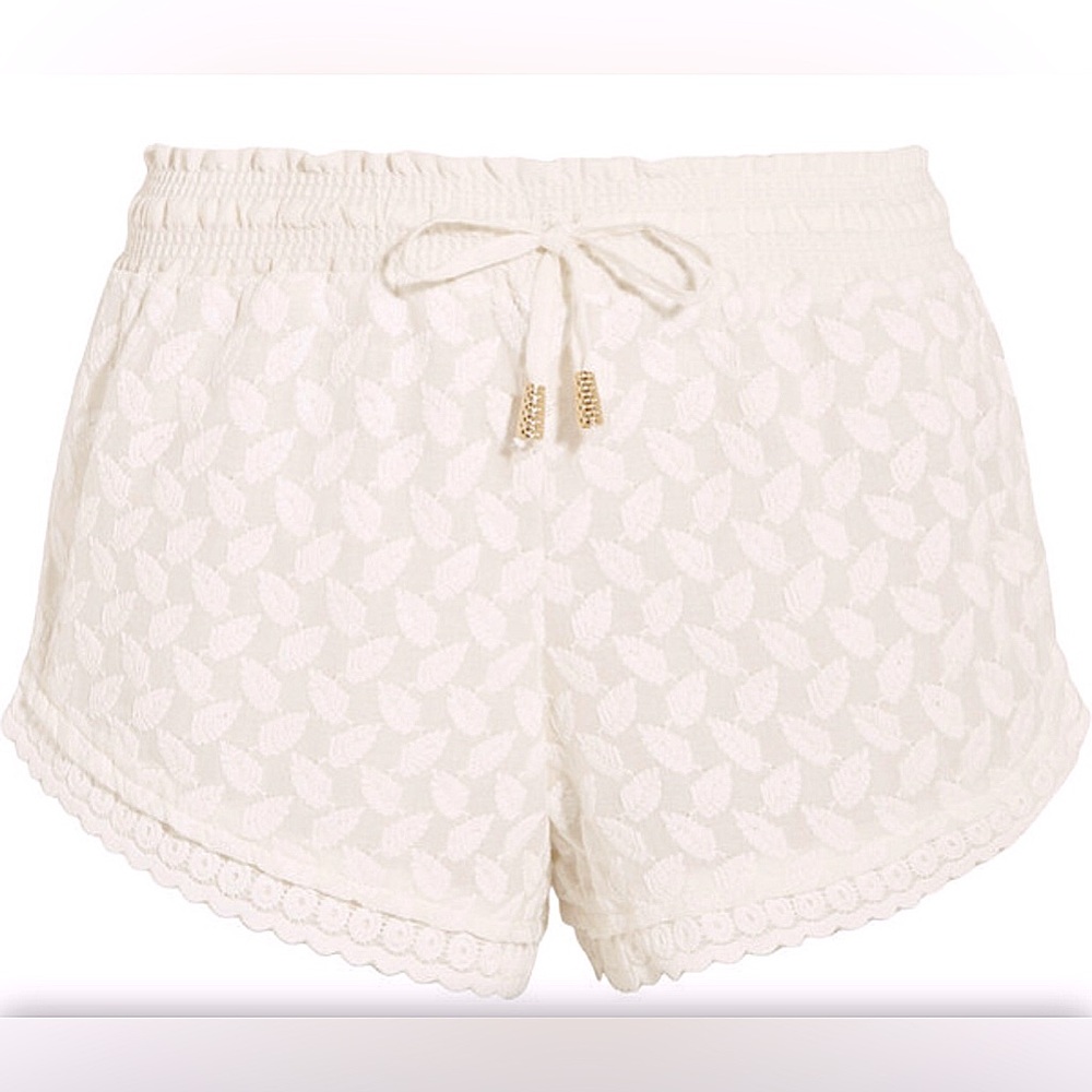 PALOMA BLUE Mykonos Embroidered Woven Shorts